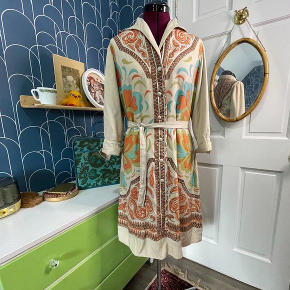 Vintage Mod Bernardo Button Up Dress - Picture 1 of 14
